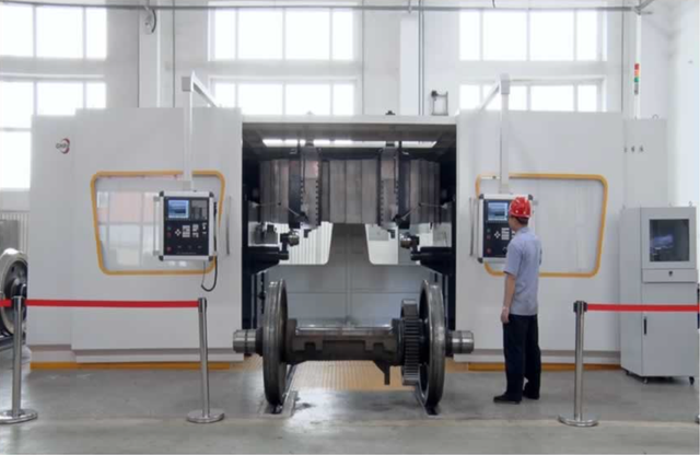 CSK8015 CNC Gantry-type Wheel Lathe for Inspecting Measuring Cutting Profiling Wheel Flanges Treads Brake Discs on Disassembled Wheelsets