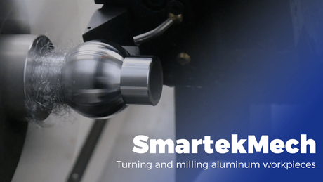 SmartekMech CNC machine turning and milling aluminum workpieces.png