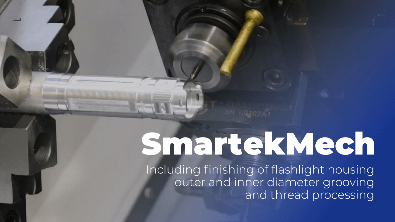 SmartekMech 508MY 3 axis CNC lathe processing flashlight shell demo.png